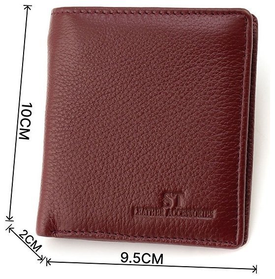 Шкіряний жіночий гаманець бордового кольору на магнітах ST Leather 1767261 фото №3 Шкіряний жіночий гаманець бордового кольору на магнітах ST Leather 1767261 modnotak фото №3
