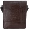 Мужская сумка планшет через плечо из натуральной кожи под рептилию DESISAN 107361 коричневого цвета фото №1 Мужская сумка планшет через плечо из натуральной кожи под рептилию DESISAN 107361 коричневого цвета modnotak фото - 1