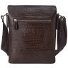 Мужская сумка планшет через плечо из натуральной кожи под рептилию DESISAN 107361 коричневого цвета фото №4 Мужская сумка планшет через плечо из натуральной кожи под рептилию DESISAN 107361 коричневого цвета modnotak фото - 4