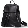Средний женский рюкзак из фактурной кожи черного цвета Olivia Leather 77561 - 1