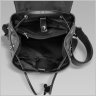 Средний женский рюкзак из фактурной кожи черного цвета Olivia Leather 77561 - 2