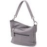 Городская женская сумка из натуральной кожи с двумя ремешками Vintage 98161 серого цвета modnotak фото - 2