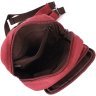 Бордова текстильна сумка-рюкзак з двома відділеннями із щільного текстилю Vintage 2422164 - 4