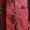 Бордова текстильна сумка-рюкзак з двома відділеннями із щільного текстилю Vintage 2422164 - 9