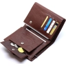 Місткий гаманець чоловічий з натуральної шкіри коричневого кольору з блоком під документи ST Leather (21526) - 2