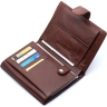 Місткий гаманець чоловічий з натуральної шкіри коричневого кольору з блоком під документи ST Leather (21526) - 6