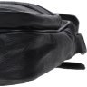 Мужская недорогая кожаная сумка-барсетка черного цвета с ручкой Keizer (22057) - 5