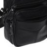 Чоловіча недорога шкіряна сумка-барсетка чорного кольору з ручкою Keizer (22057) - 6