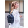 Темно-синяя женская сумка-рюкзак из натуральной гладкой кожи BlankNote Kylie 78661 - 2