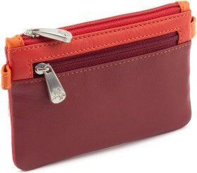 Красная женская ключница из высококачественной натуральной кожи на молнии Visconti 69161