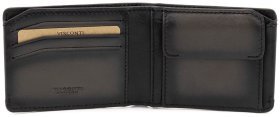 Темно-сірий чоловічий гаманець із натуральної шкіри високої якості з монетницею Visconti Zanotti 69261