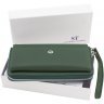 Темно-зелений жіночий гаманець великого розміру з натуральної шкіри ST Leather (14049) - 6