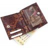 Фірмовий жіночий гаманець з натуральної шкіри з принтом під змію KARYA (15537) - 6