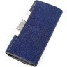 Женский кошелек синего цвета из настоящей кожи ската STINGRAY LEATHER (024-18622) - 6