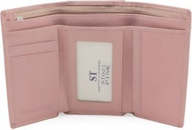 Світло-рожевий невеликий жіночий гаманець з натуральної шкіри на магнітах ST Leather (15605) - 2