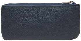 Синяя ключница из натуральной кожи флотар на два отдела Desisan 80462