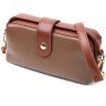 Жіноча сумка-клатч з натуральної шкіри коричневого кольору Vintage 2422425 - 1