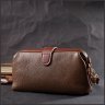 Жіноча сумка-клатч з натуральної шкіри коричневого кольору Vintage 2422425 - 8