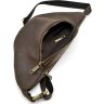 Вінтажна сумка на пояс із натуральної шкіри коричневого кольору TARWA (21632) - 2