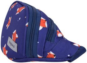 Сумка бананка (на пояс) для дітей із водовідштовхувального текстилю з принтом лисиці Bagland 111262 синя