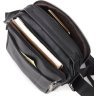 Качественная мужская сумка-барсетка с ручкой из черной кожи Vintage (20828) - 5
