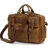 Кожаная мужская сумка в винтажном стиле с карманами VINTAGE STYLE (14051) - 1
