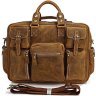 Кожаная мужская сумка в винтажном стиле с карманами VINTAGE STYLE (14051) - 3