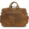 Кожаная мужская сумка в винтажном стиле с карманами VINTAGE STYLE (14051) - 4