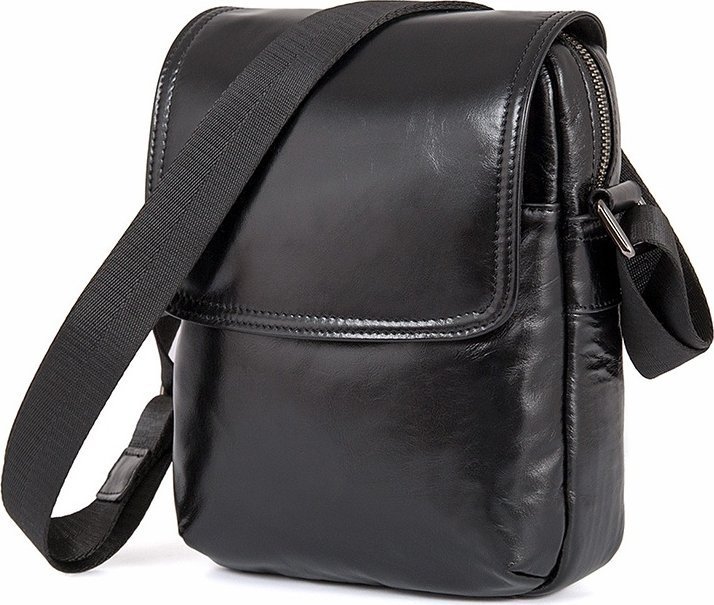 Шкіряна чоловіча сумка під планшет в класичному дизайні VINTAGE STYLE (14470)
