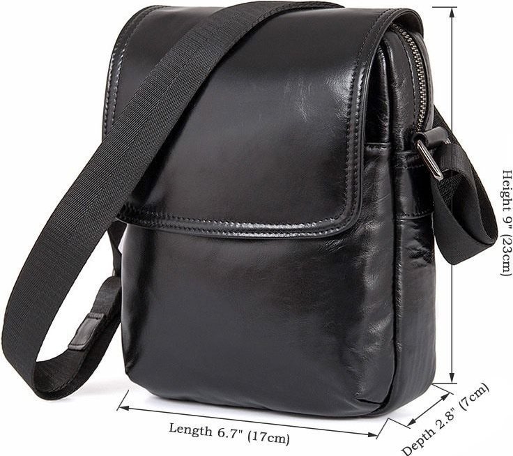 Кожаная мужская сумка под планшет в классическом дизайне VINTAGE STYLE (14470)