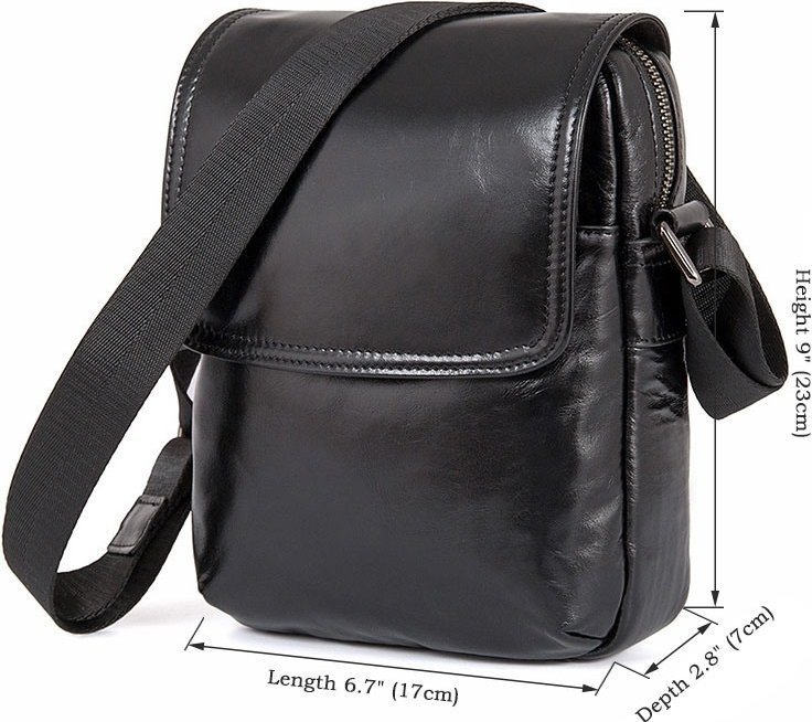 Шкіряна чоловіча сумка під планшет в класичному дизайні VINTAGE STYLE (14470)