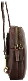 Маленька чоловіча сумка-слінг із гладкої шкіри коричневого кольору Visconti 81962