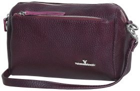 Женская сумка кросс-боди из кожи флотар бордового цвета Vip Collection 102362