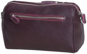 Женская сумка кросс-боди из кожи флотар бордового цвета Vip Collection 102362