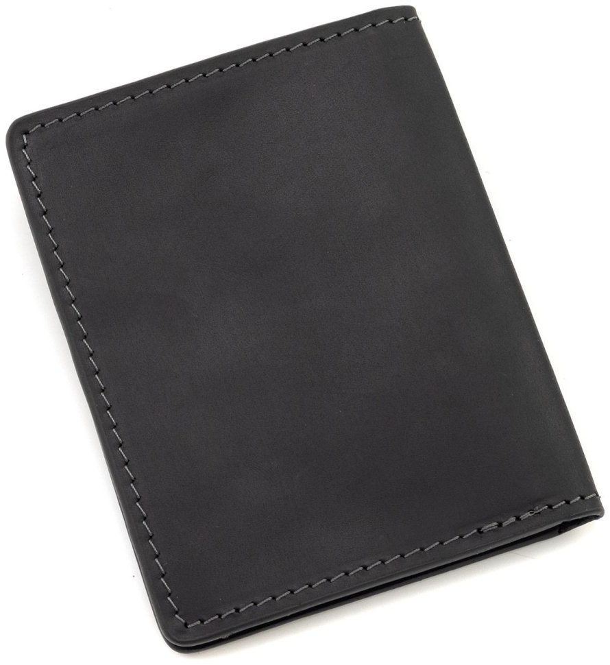 Обложка для офицерского удостоверения из матовой винтажной кожи Grande Pelle 82762 черного цвета modnotak фото №3