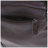 Вертикальна чоловіча наплічна сумка з натуральної шкіри коричневого кольору Borsa Leather 72962 - 7