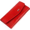 Лакированный женский кошелек из натуральной кожи красного цвета с тиснением CANPELLINI (2421698) - 1