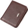 Жіночий гаманець невеликого розміру з натуральної шкіри флотар у коричневому кольорі CANPELLINI (2421798) - 1