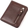 Жіночий гаманець невеликого розміру з натуральної шкіри флотар у коричневому кольорі CANPELLINI (2421798) - 2