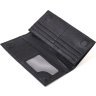 Мужской вертикальный бумажник черного цвета из натуральной кожи флотар CANPELLINI (2421898) - 3