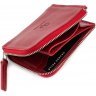 Яскравий гаманець червоного кольору з гладкої шкіри Grande Pelle (13313) - 4