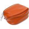 Стильная женская сумка через плечо из натуральной кожи рыжего цвета Vintage (2422112) - 3