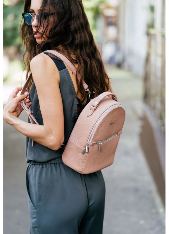 Повседневный кожаный мини-рюкзак в розовом цвете BlankNote Kylie (12840)