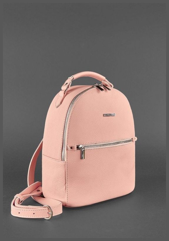 Повседневный кожаный мини-рюкзак в розовом цвете BlankNote Kylie (12840)