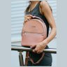 Повседневный кожаный мини-рюкзак в розовом цвете BlankNote Kylie (12840) - 7