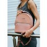 Повседневный кожаный мини-рюкзак в розовом цвете BlankNote Kylie (12840) - 7