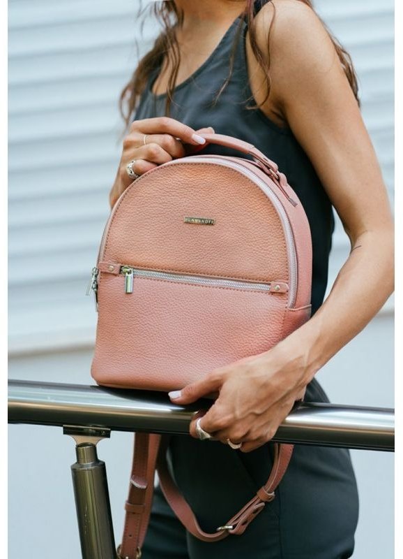 Повсякденний шкіряний міні-рюкзак в рожевому кольорі BlankNote Kylie (12840)