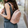 Повседневный кожаный мини-рюкзак в розовом цвете BlankNote Kylie (12840) - 10