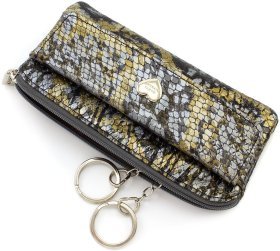 Оригинальная женская ключница из высококачественной кожи под змею KARYA (15997)