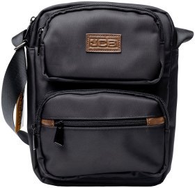 Городская мужская сумка через плечо из прочного нейлона JCB B32 черного цвета 93962